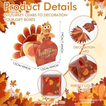 48 Pcs 3D Thanksgiving Gift Boxes for Party Favors