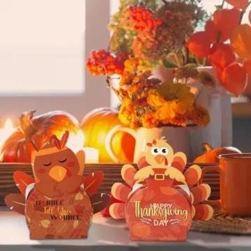 48 Pcs 3D Thanksgiving Gift Boxes for Party Favors