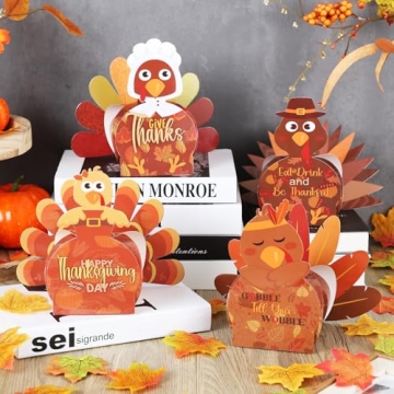 48 Pcs 3D Thanksgiving Gift Boxes for Party Favors