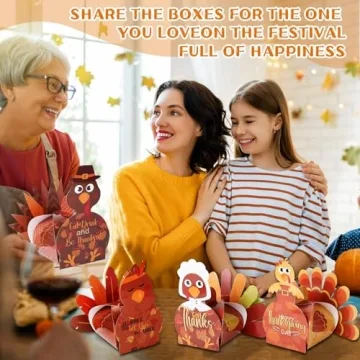 48 Pcs 3D Thanksgiving Gift Boxes for Party Favors
