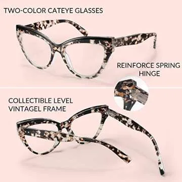 Fashionable IBOANN Cat Eye Glasses - Blue Light Filtering