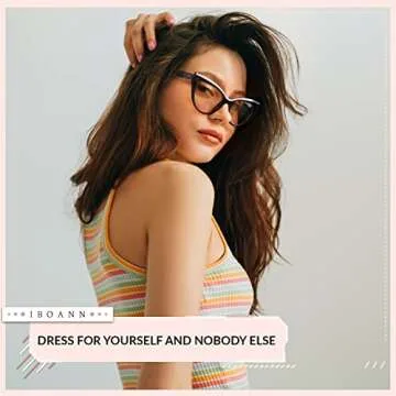 Fashionable IBOANN Cat Eye Glasses - Blue Light Filtering