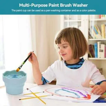 2PCS Collapsible Paint Brush Washer for Artists on the Go
