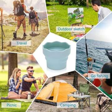 2PCS Collapsible Paint Brush Washer for Artists on the Go