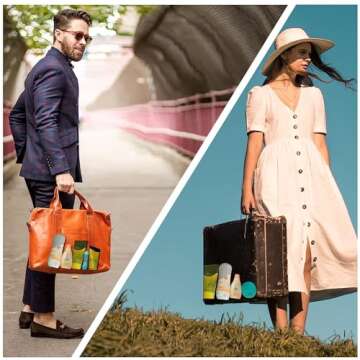 4 Pack Silicone Bottle Covers, Travel Essentials for Women Men, Travel Size Toiletries, Cruise Ship Essentials, Accessories Luggage, Travel Must Haves, Elastic Sleeves for Leak Proofing