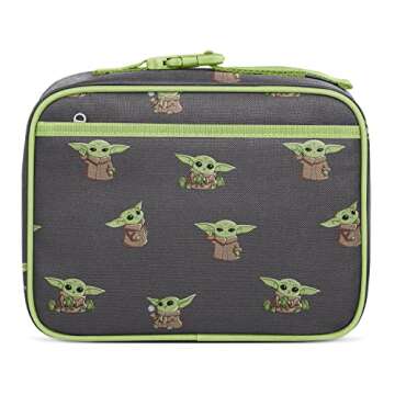 Simple Modern Star Wars Kids Lunch Box for Toddler | Reusable Insulated Bag for Boys | Meal Containers for School with Exterior and Interior Pockets | Hadley Collection | Grogu Force Strong