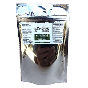 Dimmak Herbs Organic Scutellaria Baicalensis Chinese Skullcap Root (Huang Qin) 5:1 Extract Powder | ...