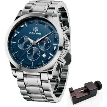 BY BENYAR Men's Waterproof Chronograph Watch