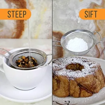 U.S. Kitchen Supply Premium Fine Mesh Strainers Set of 4