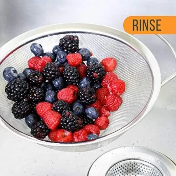 U.S. Kitchen Supply Premium Fine Mesh Strainers Set of 4