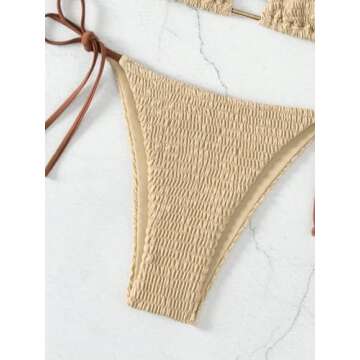 Stylish COZYEASE Women's Khaki Bikini Set for Summer