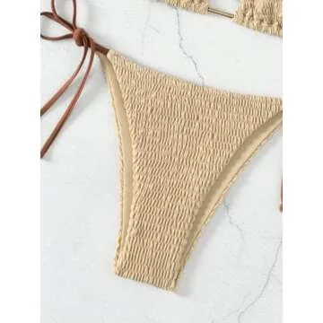 Stylish COZYEASE Women's Khaki Bikini Set for Summer