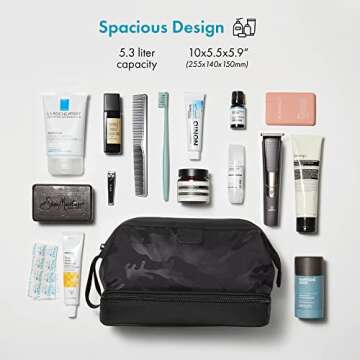 Aberlite Traveler Toiletry Bag - Water-Resistant, Easy Access