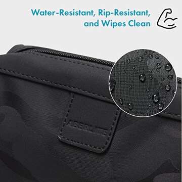 Aberlite Traveler Toiletry Bag - Water-Resistant, Easy Access