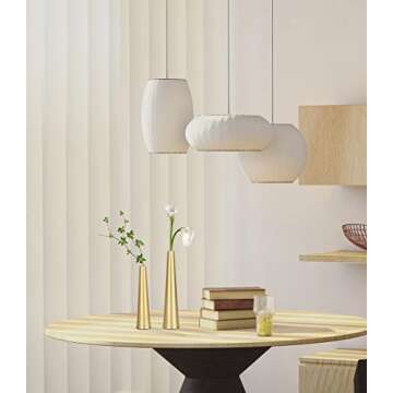 Vixdonos 10.5/8.5 inch Gold Metal Vase Small Flower Vase Set of 2 Taper Vase for Wedding Table Centerpiece Decorations, Home Decor (Gold)