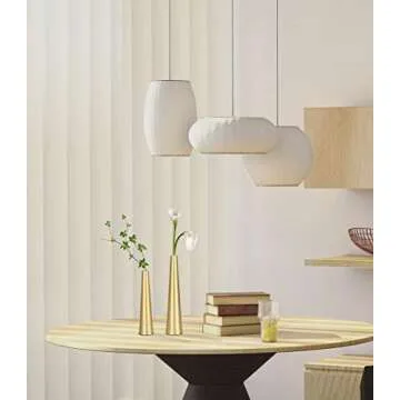 Vixdonos 10.5/8.5 inch Gold Metal Vase Small Flower Vase Set of 2 Taper Vase for Wedding Table Centerpiece Decorations, Home Decor (Gold)