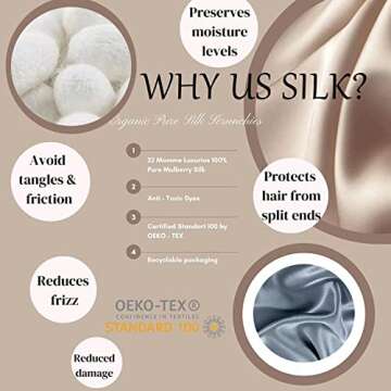 Suncdelv Silk,100% Silk Scrunchies for Hair,22 Momme Hair Ties for Anti-Crease & Breakage,Natural Women Hair Accessories，Fashion Hairbands 3PCS(Blue,Red,Pink）