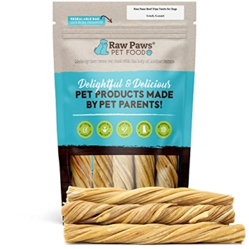 Raw Paws Beef Tripe Twists - All-Natural Dog Chews
