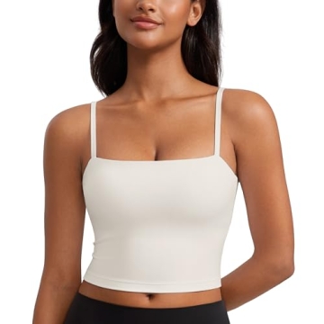 CRZ YOGA Butterluxe Adjustable Longline Sports Bra for Women - Ultra Soft & Supportive