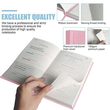 Gratitude Journal Daily Affirmations with Simple Guided Format-Undated Life Planner, Daily Planner, For You More Happiness, Positivity, Affirmation, Mindfulness&Self Care(Pink)