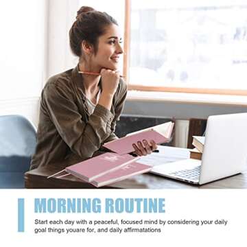 Gratitude Journal Daily Affirmations with Simple Guided Format-Undated Life Planner, Daily Planner, For You More Happiness, Positivity, Affirmation, Mindfulness&Self Care(Pink)