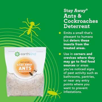 EarthKind Stay Away Ant & Cockroaches Deterrent Pouches - 4-Pack Botanical Pest Control