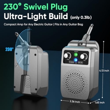 Ueteto Mini Electric Guitar Amp - Bluetooth 5.1 Portable Amplifier