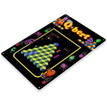 Tinworld TIN Sign Q-bert Arcade Game Room Decor