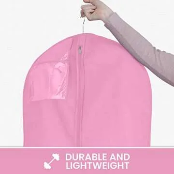 Wedding Dress Garment Bag 16 inch Gusseted, Durable, For Long Puffy Gowns, Clear Vinyl Pouch for Labeling