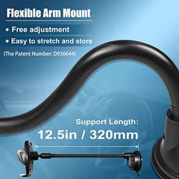 JOYEUX Phone Mount for Car Phone Holder with Strong Suction Cup, Stabilize Dashboard Windshield Truck Cell Phone Holder Compatible All Thick Case & Large Phone