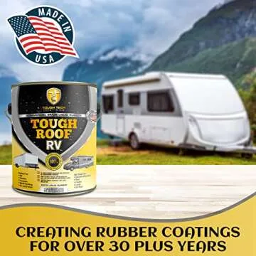 RV Roof Sealant - RV Roof Coating for RV, Campers, and Buildings - Liquid Rubber Paint - High Strength - 1000% Flexible, Solar Reflective, 1 Gal White