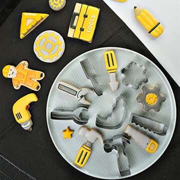 Mini Construction Tools Cookie Cutters Set of 9 pcs