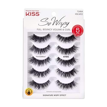 KISS Blowout False Eyelashes Pompadour - 5 Pairs for Effortless Glamour