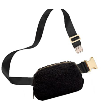 Athletica Everywhere Fleece Belt Bag,Crossbody Bag Fanny Pack for Women,Cute Mini Everywhere Bum Hip Waist Pack,Gold Buckle Dupes