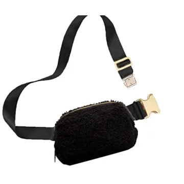 Athletica Everywhere Fleece Belt Bag,Crossbody Bag Fanny Pack for Women,Cute Mini Everywhere Bum Hip Waist Pack,Gold Buckle Dupes