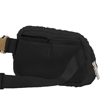Athletica Everywhere Fleece Belt Bag,Crossbody Bag Fanny Pack for Women,Cute Mini Everywhere Bum Hip Waist Pack,Gold Buckle Dupes
