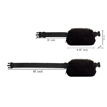 Athletica Everywhere Fleece Belt Bag,Crossbody Bag Fanny Pack for Women,Cute Mini Everywhere Bum Hip Waist Pack,Gold Buckle Dupes