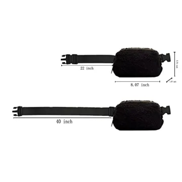 Athletica Everywhere Fleece Belt Bag,Crossbody Bag Fanny Pack for Women,Cute Mini Everywhere Bum Hip Waist Pack,Gold Buckle Dupes