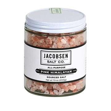 Jacobsen Salt Co. Pink Colored Himalayan Specialty Sea Salt, Extra Coarse, for Gourmet Cooking, 7.25 Ounce