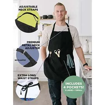 BBQ Legend Funny Adjustable Apron for Men with Pockets