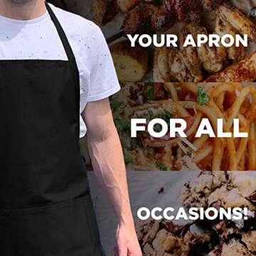 BBQ Legend Funny Adjustable Apron for Men with Pockets