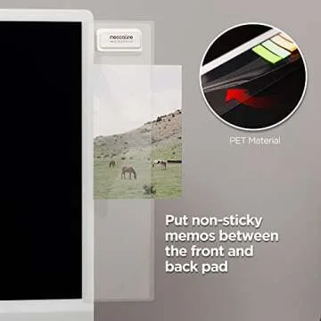 Organize with the MECCALINE Monitor Memo Board - 2-Piece Holder