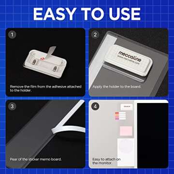 Organize with the MECCALINE Monitor Memo Board - 2-Piece Holder