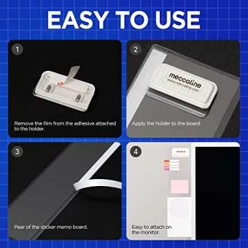 Organize with the MECCALINE Monitor Memo Board - 2-Piece Holder