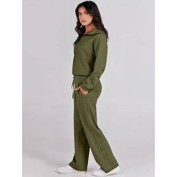 Stylish ANRABESS Women 2 Piece Sweatpants and Sweatshirt