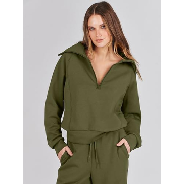 Stylish ANRABESS Women 2 Piece Sweatpants and Sweatshirt