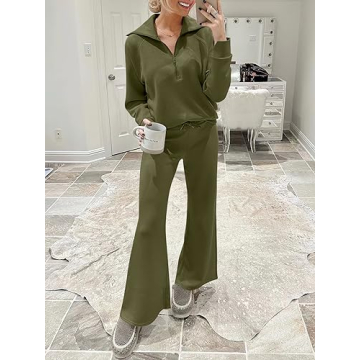 Stylish ANRABESS Women 2 Piece Sweatpants and Sweatshirt