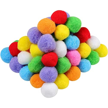 Vibrant 1.5" Assorted Pom Poms for Creative Crafts