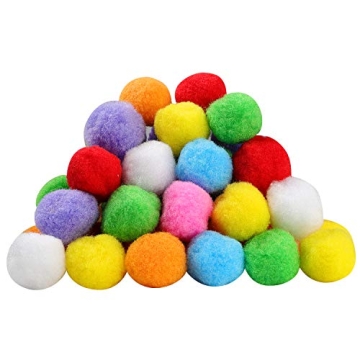 Vibrant 1.5" Assorted Pom Poms for Creative Crafts