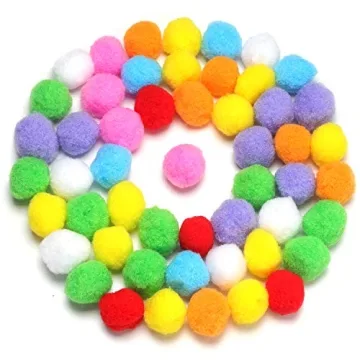 Vibrant 1.5" Assorted Pom Poms for Creative Crafts